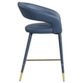thumbnail image 3 of Meridian Furniture Tabouret en Similicuir Bleu Marine Destiny, 3 of 6