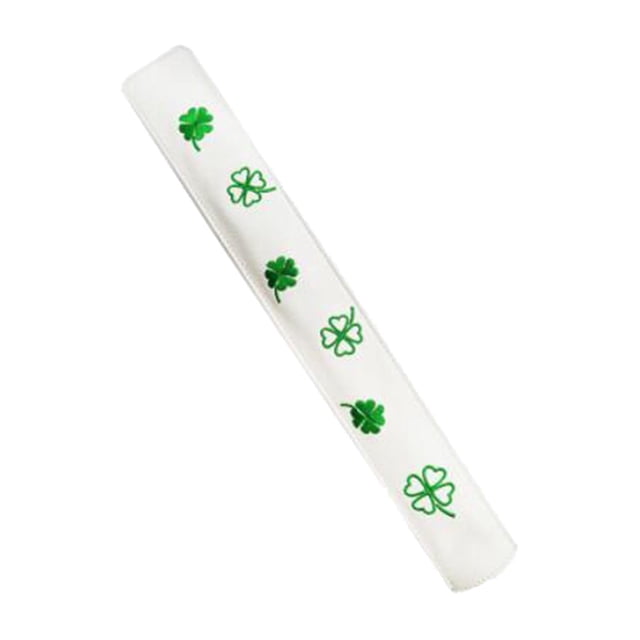 Becaristey Waterproof PU for Golf Alignment Stick Cover Case Embroidered White 14.17x1.97 Inch 1Set
