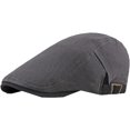 thumbnail image 4 of LinYooLi Newsboy Cap Spring Summer Sun Hat Adjustable Solid Ivy Flat Cap Men Women Beret Breathable Cotton Beret Hat, 4 of 7