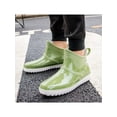 thumbnail image 3 of MAWCLOS Womens Garden Shoes Wide-Calf Rain Boots Lightweight Round Toe Waterproof Booties Slip Resistant Raining Work Shoe Green 10（W）/8（M）, 3 of 4