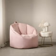 thumbnail image 2 of Bouclair Pink Canvas Bean Bag, 2 of 10
