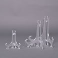 thumbnail image 3 of serony 10pcs Clear Plastic Easels Plate Holders Rack Book Pedestal Dish Rack Book Display Dish Rack Picture Frame Photo Book Pedestal Stand, 3 of 8