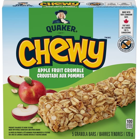 Quaker Chewy Barres tendres Croustade aux pommes 5 unités