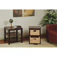 thumbnail image 2 of Seabrook Wood Two-Tier Storage Unit With Espresso Finish and Natural Baskets, 2 of 6