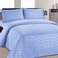 thumbnail image 1 of Collection Chevron Beverly Hills 1800 Series, Ensemble de Draps Uni Ultra Doux et Résistant aux Plis (Simple, Bleu), 1 of 3