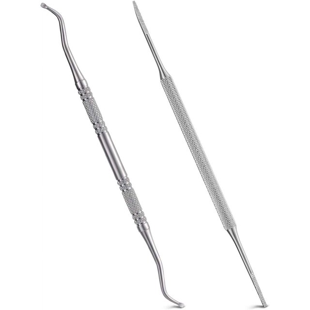 ORUYROP 2PCS Ingrown Toenail File and Lifter with Storage Case,100% Stainless Steel ingrown toenail Tool,Double Sided Professional Grade Nail Cleaner Tool