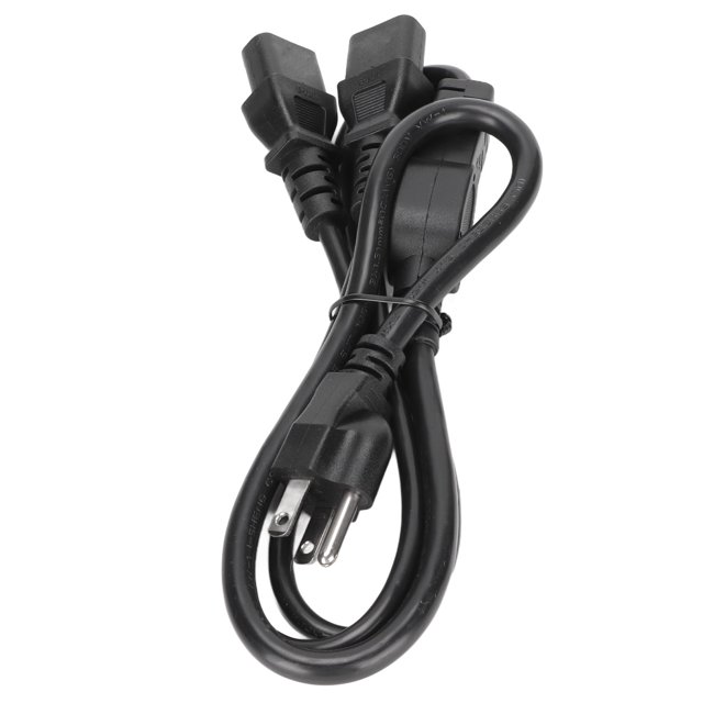 Monitor Power Cable , Y Shape PC Power Supply Cable Lengthening Pure Copper Conductor US Plug 125-250V For Scanner For Desk Lamp For Camera 1m / 3.3ft JD3262