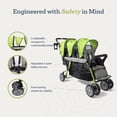 thumbnail image 3 of Foundations Compass Trio Triple Stroller, 3-Seat Tandem with UV Canopies and Reclining Seats, Red/Black, 3 of 8