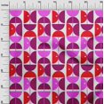 thumbnail image 3 of oneOone Polyester Spandex Fuschia Pink Fabric Geometric Circle Craft Projects Decor Fabric Printed By The Yard 56 Inch Wide, 3 of 4