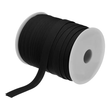 Uxcell Polyester Cotton Double Fold Bias Tape Continuous Bulk Bias Tape For Sewing Trimming Black 1/2" x 55 Yard