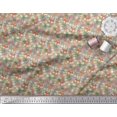 thumbnail image 2 of Soimoi Poly Georgette Fabric Leaves & Fox Face Cartoon Printed Craft Fabric by The Yard 52 Inch Wide, 2 of 3