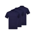 thumbnail image 2 of dPois 3Pcs Men's Fashion Mock Turtleneck Pullover Tops Short Sleeve T-Shirts Basic Slim Fit Solid Color Tees Blue M, 2 of 7
