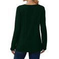 thumbnail image 3 of yoeyez Tunique en Tricot pour Femmes, Chandails à Manches Torsadées Patchwork, Col Ras du Cou Raglan, Chemises à Manches Longues, Hauts Mode Automne 2024, Vert, TTG, 3 of 6