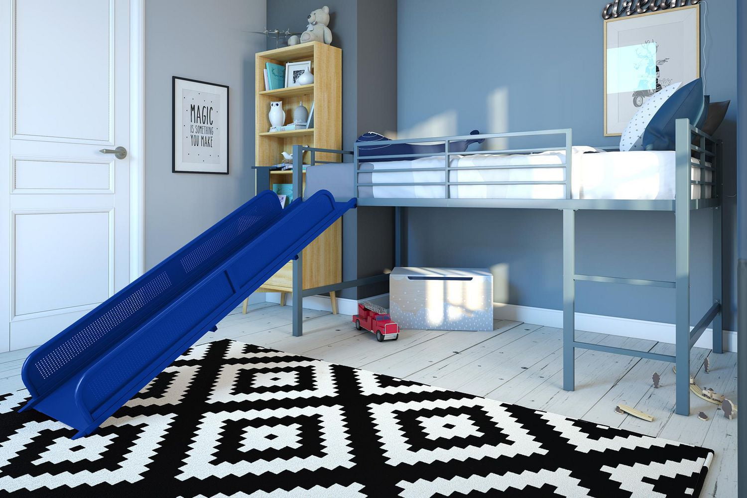 DHP Laurie Junior Twin Metal Loft Bed