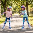 thumbnail image 2 of Babyjoy 4 Sizes Adjustable Quad Skates with Light-up Wheels&Safety Protection for Beginners 10C-13C, 2 of 9