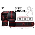 thumbnail image 2 of RDX Gants de Boxe MMA Grappling Muay Thaï Sparring Kickboxing KARA Rouge Mat, P/M, 2 of 9
