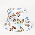 thumbnail image 4 of Birdeem Chapeau de Protection Solaire d'Été Mode Imprimé Papillon Chapeau de Pêcheur Seau Extérieur, 4 of 5