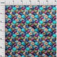 thumbnail image 3 of oneOone Tissu Popeline de Coton Bleu Rétro Bouteille Soda Cap Matériel de Robe Tissu Imprimé Tissu au Mètre 42 Pouces de Large-We, 3 of 5