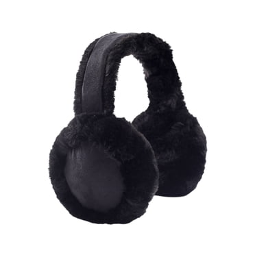Women Winter Ear Adjustable Faux Ear Warmer Warm Windproof Plush Earmuffs Foldable Ear Protection Warm Earmuffs Black