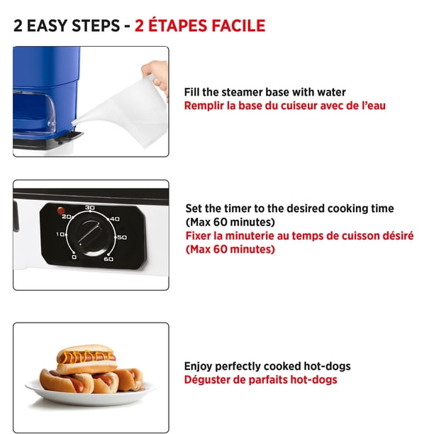 Starfrit Electric Hot Dog Steamer, Steams up to 12 Hot-Dogs