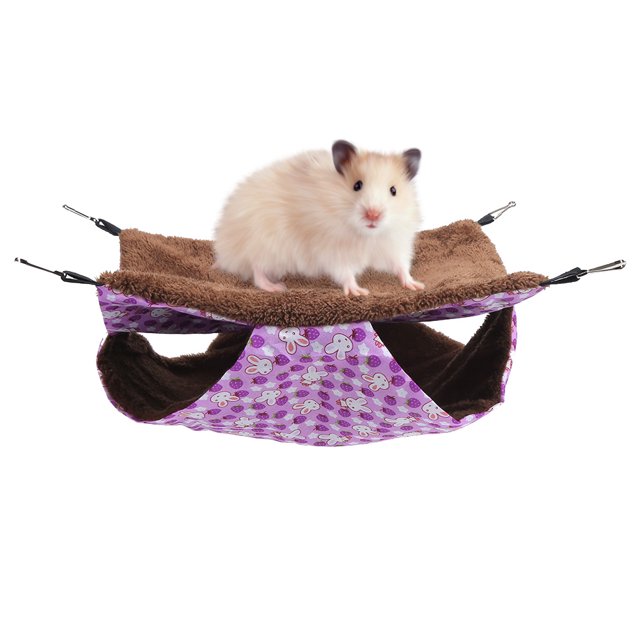 Pet Hammock, Double Layer Interlayer Warm Steady Pet Hanging House, For Squirrel Small Pets S