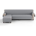 thumbnail image 2 of CHOK L-Shape Sofa Slipcover Sectional 3 Seater Chaise Cover Pet Dogs Couch Protector  (Black Large), 2 of 8