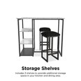 thumbnail image 5 of Novogratz Nora 3-Piece Pub Set with Faux Terrazzo Top, Black, 5 of 5