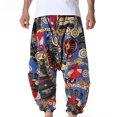 thumbnail image 3 of Birdeem Pantalon Décontracté Mode Rétro Imprimé Taille Mi-Haute pour Hommes, 3 of 9