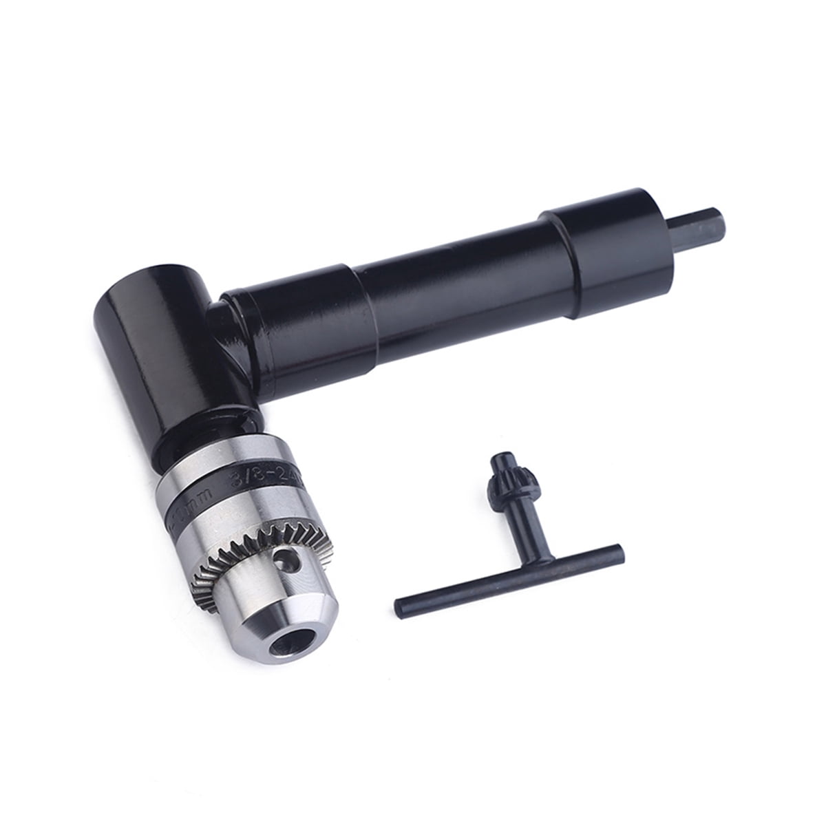 Phenofice Cordless Right Angle Drill Attachment Black 90 Degree Adapter with Handle for Stability