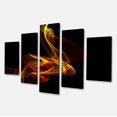 thumbnail image 2 of Red Yellow Twisted Waves Fractal - Large Abstract Canvas Wall Art, 2 of 3
