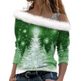 thumbnail image 2 of Qertyioot Women Hiver Sweat d'Impression de Noël, Manches Longues Casual Col Rond Pull Tops de Mode, 2 of 5