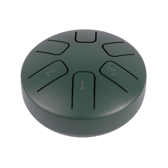 Labymos Tambour à Langue en Acier Mini de 3,8 Pouces à 6 Notes, Tambour à Main, Tambour Zen, Instrument de Percussion avec Baguettes pour Débutant, Éducation Musicale, Concert, Guérison de l'Esprit, Yoga, Méditation