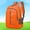orange, variant on Unisex Casual Backpack Waterproof Foldable Daypack Bag Large-capacity for Laptop,Grey,One Size