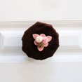 thumbnail image 3 of Decorative Soft Velvet Round Door Handle Cover Protector For Hot And Cold Knobs Furniture, 3 of 8
