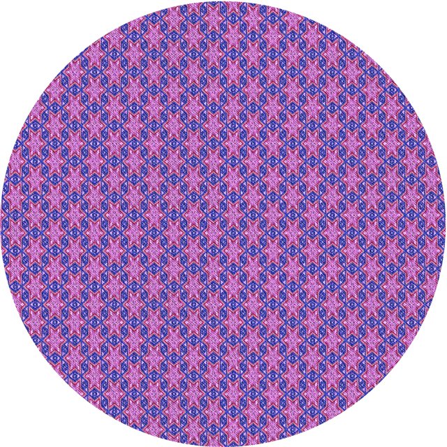 Ahgly Company Tapis de Zone Rond Transitionnel Violet pour Intérieur Lavable à la Machine, 3 Pieds Rond