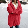 thumbnail image 1 of Simua Hooded Cardigan Sweaters for Women Fashion Clothes Long Sleeve Open Front Plush Coats Casual Cozy Jackets, 1 of 7