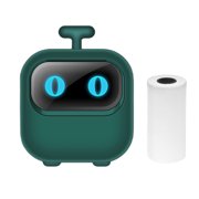 yeacher X2 Portable Bluetooth Thermal Printer with AI Drawing, 200dpi, 57mm Paper, 800mAh Battery, Type-C Charging, Green, Includes 1 Roll of Thermal Paper