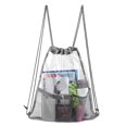 thumbnail image 1 of MesaSe Transparent Drawstring Backpack Large Capacity Concert Beach Backpacks (Black), 1 of 5