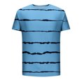 thumbnail image 5 of Qertyioot Chemises Hawaïennes pour Hommes en Solde, Col Rond Rayé Imprimé Pull Entraînement Physique Manches Courtes, 5 of 5