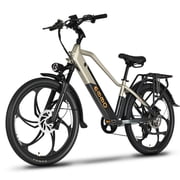 EMMO Trevo Pro Commuter Step Over Electric Bike - UL Certified - 48V17.5Ah SafeSeal Battery 110km Range, 500W - Hydraulic Brakes, Color Display - Wheat Moss