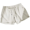 thumbnail image 2 of Simua Women Wide Leg Pants Drawstring Elastic Waist Women Shorts, 2 of 3