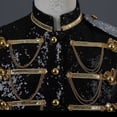 thumbnail image 3 of Pisexur Mens Suit Jacket Men's Court Style Solid Color Sequin Performance Suit Breasted Suit Jacket Mens Blazer Jacket Blazer for Men Sports Coat for Men, 3 of 8