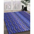 thumbnail image 3 of Ahgly Tapis Rectangulaire Lavable en Machine Intérieur Transitionnel Bleu Saphir, 2 Pieds x 4 Pieds, 3 of 7