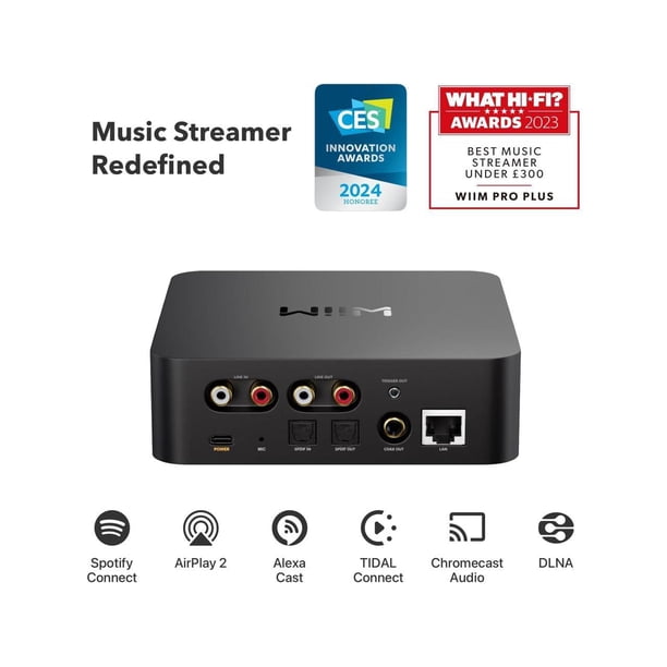 WiiM Pro Plus AirPlay 2 Receiver, Chromecast Audio, Multiroom