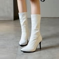 thumbnail image 4 of LSLJS Women Retro Flat Bottom Shoes Casual Plus Size Slip On Double Zipper Shoes, 4 of 6