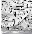 thumbnail image 1 of Soimoi Poly Georgette Fabric Easter Island Statue Face Print Fabric by Yard 42 Inch Wide, 1 of 3