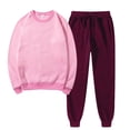 thumbnail image 2 of Besolor Ensembles 2 Pcs pour Femmes Survêtements Décontractés Chandail à Col Rond et Pantalon de Jogging Ensembles d'Entraînement Survêtements, 2 of 5