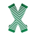 thumbnail image 2 of Becaristey Over Knee Socks Easy To Wear Highly Elastic And Durable Soft And Breathable Comfortable To Wear Polyester Easy To Match green and white 1Set, 2 of 6