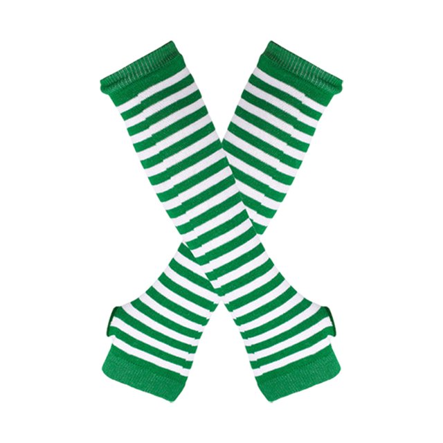 letairis Complete Wardrobe Versatile Socks With Long Gloves Set Comfortable To Wear green and white 1Set