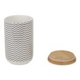 thumbnail image 2 of Design Imports CAMZ14126 Ceramic Treat Canister, Gray Chevron, 2 of 4